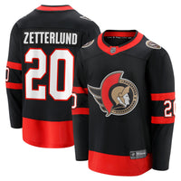 Fabian Zetterlund Ottawa Senators Hockey Jersey, Black Breakaway Sportswear Jersey Shirt, Long Sleeve Hockey Sweater Jersey, Casual Gift for Men