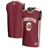 Charleston Cougars Basketball Jersey, Maroon Sportswear Jersey Shirt, Sleeveless Athletic Tank Jersey, Casual Gift for Men, Style 202414597