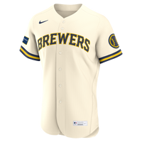 Milwaukee Brewers Baseball Jersey, Cream Sportswear Jersey Shirt, Lightweight Breathable Athletic Jersey, Casual Gift for Men, Style 2001588479