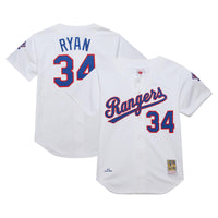 Nolan Ryan Texas Rangers Baseball Jersey, White Authentic Sportswear Jersey Shirt, Lightweight Breathable Athletic Jersey, Casual Gift for Men