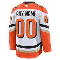 Anaheim Ducks Hockey Jersey, White Premium Away Sportswear Jersey Shirt, Long Sleeve Hockey Sweater Jersey, Casual Gift for Men, Style 202055778