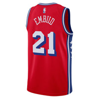 Joel Embiid Philadelphia 76ers Basketball Jersey, Red Swingman Sportswear Jersey Shirt, Sleeveless Athletic Tank Jersey, Casual Gift for Men