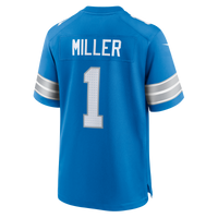 Blake Miller Detroit Lions Football Jersey, Blue Game Sportswear Jersey Shirt, Lightweight Breathable Athletic Jersey, Casual Gift for Men