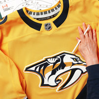 Nashville Predators Hockey Jersey, Gold Authentic Home Sportswear Jersey Shirt, Long Sleeve Hockey Sweater Jersey, Casual Gift for Men