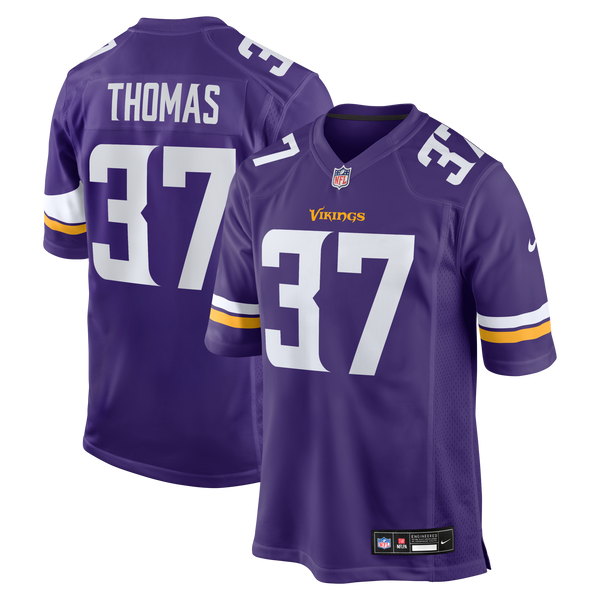 Minnesota Vikings Tavierre Thomas Purple Team Game Jersey