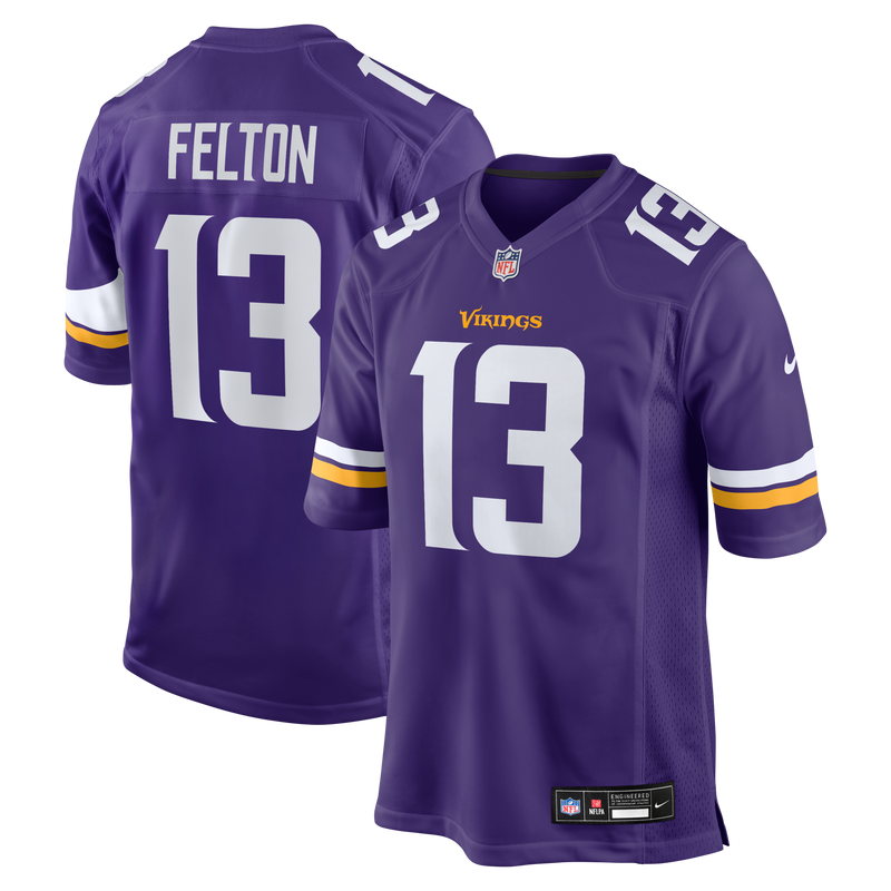 Tai Felton Minnesota Vikings Football Jersey, Purple Game Sportswear Jersey Shirt, Lightweight Breathable Athletic Jersey, Casual Gift for Men