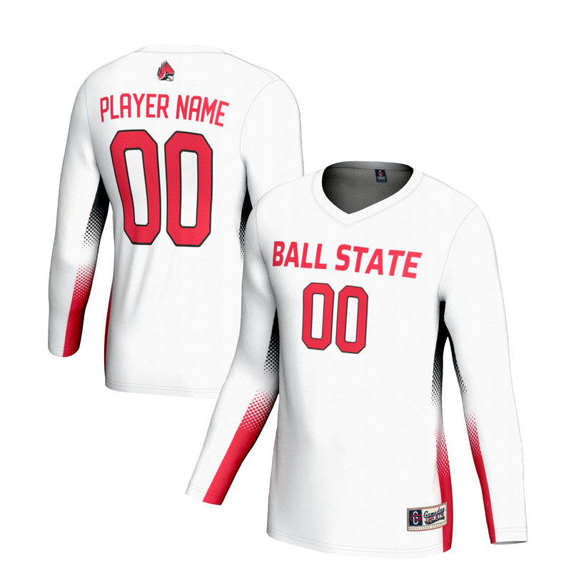 Ball State Cardinals Volleyball Jersey, White Lightweight Sportswear Jersey Shirt, Lightweight Breathable Athletic Jersey, Casual Gift for Men