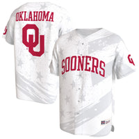 Oklahoma Sooners Baseball Jersey, White Fashion Lightweight Sportswear Jersey Shirt, Lightweight Breathable Athletic Jersey, Casual Gift for Men