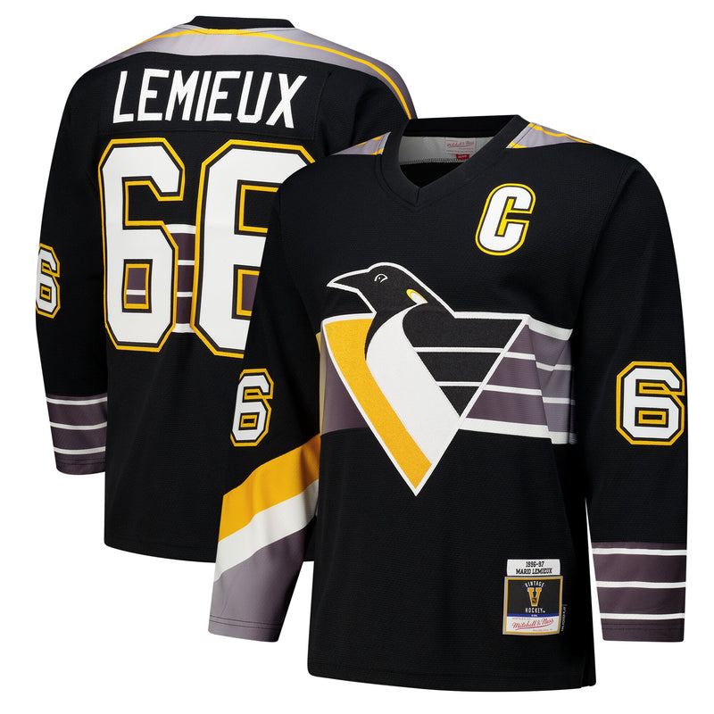 Mario Lemieux Pittsburgh Penguins Hockey Jersey, Sportswear Jersey Shirt, Long Sleeve Hockey Jersey, Casual Gift for Men, Style 201979139