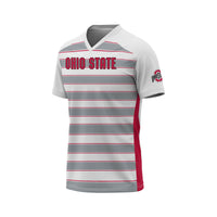 Ohio State Buckeyes Lightweight Soccer Jersey, White Sportswear Jersey Shirt, Lightweight Breathable Athletic Jersey, Casual Gift for Men