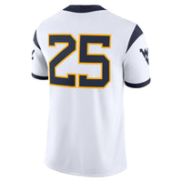 West Virginia Mountaineers Football Jersey, White Game Sportswear Jersey Shirt, Lightweight Breathable Athletic Jersey, Casual Gift for Men