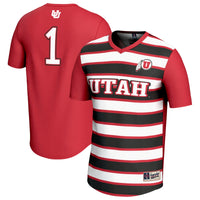 Utah Utes Soccer Jersey, Red Fashion Lightweight Sportswear Jersey Shirt, Lightweight Breathable Athletic Jersey, Casual Gift for Men
