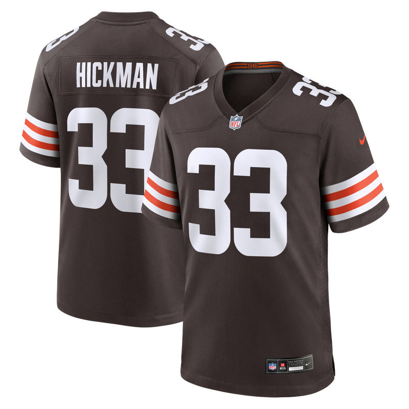 Ronnie Hickman Cleveland Browns Football Jersey, Brown Game Sportswear Jersey Shirt, Lightweight Breathable Athletic Jersey, Casual Gift for Men