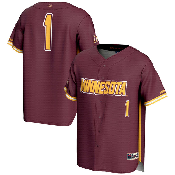 #1 Minnesota Golden Gophers Lightweight Baseball Jersey - Maroon