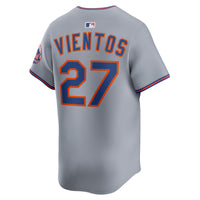 Mark Vientos New York Mets Baseball Jersey, Gray Limited Sportswear Jersey Shirt, Lightweight Breathable Athletic Jersey, Casual Gift for Men