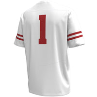 Wisconsin Badgers Football Jersey, White Replica Sportswear Jersey Shirt, Lightweight Breathable Athletic Jersey, Casual Gift for Men