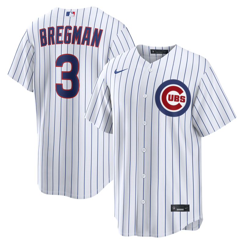 Alex Bregman Chicago Cubs Baseball Jersey, White Replica Sportswear Jersey Shirt, Lightweight Breathable Athletic Jersey, Casual Gift for Men