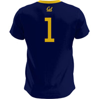 Cal Bears Lightweight Soccer Jersey, Navy Fashion Sportswear Jersey Shirt, Lightweight Breathable Athletic Jersey, Casual Gift for Men