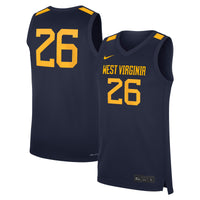 West Virginia Mountaineers Basketball Jersey, Sportswear Jersey Shirt, Sleeveless Athletic Tank Jersey, Casual Gift for Men, Style 202756609