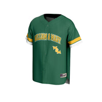 William & Mary Tribe Baseball Jersey, Green Sportswear Jersey Shirt, Lightweight Breathable Athletic Jersey, Casual Gift for Men
