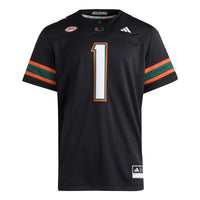 Miami Hurricanes Football Jersey, Black Sportswear Jersey Shirt, Lightweight Breathable Athletic Jersey, Casual Gift for Men, Style 202538850