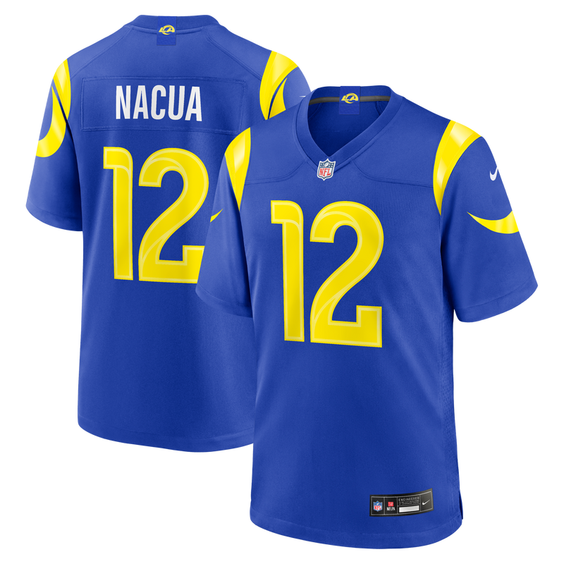 Puka Nacua Los Angeles Rams Football Jersey, Royal Game Sportswear Jersey Shirt, Lightweight Breathable Athletic Jersey, Casual Gift for Men