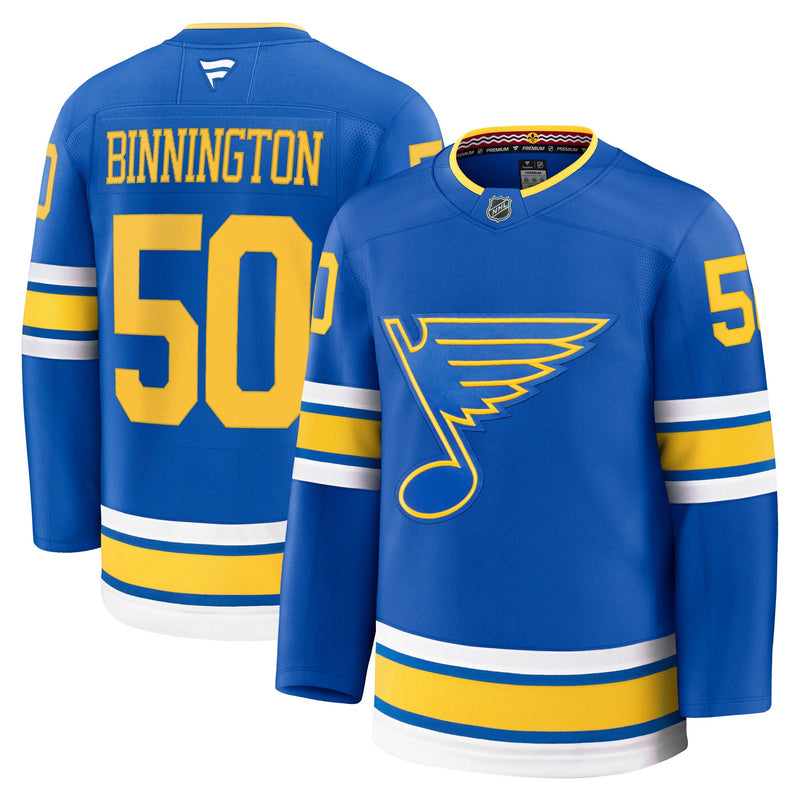 Jordan Binnington St. Louis Blues Hockey Jersey, Blue Premium Sportswear Jersey Shirt, Long Sleeve Hockey Sweater Jersey, Casual Gift for Men