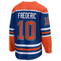 Trent Frederic Edmonton Oilers Hockey Jersey, Royal Breakaway Sportswear Jersey Shirt, Long Sleeve Hockey Sweater Jersey, Casual Gift for Men