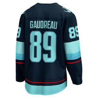 Frederick Gaudreau Seattle Kraken Hockey Jersey, Deep Sea Blue Sportswear Jersey Shirt, Long Sleeve Hockey Sweater Jersey, Casual Gift for Men