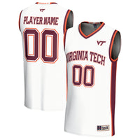 Virginia Tech Hokies Basketball Jersey, White Sportswear Jersey Shirt, Sleeveless Athletic Tank Jersey, Casual Gift for Men, Style 203645426