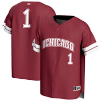 UChicago Maroons Baseball Jersey, Maroon Sportswear Jersey Shirt, Lightweight Breathable Athletic Jersey, Casual Gift for Men, Style 202497504