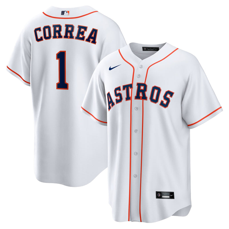 Carlos Correa Houston Astros Baseball Jersey, White Replica Sportswear Jersey Shirt, Lightweight Breathable Athletic Jersey, Casual Gift for Men