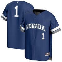 Nevada Wolf Pack Baseball Jersey, Navy Sportswear Jersey Shirt, Lightweight Breathable Athletic Jersey, Casual Gift for Men, Style 202497518