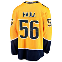 Erik Haula Nashville Predators Hockey Jersey, Gold Breakaway Sportswear Jersey Shirt, Long Sleeve Hockey Sweater Jersey, Casual Gift for Men