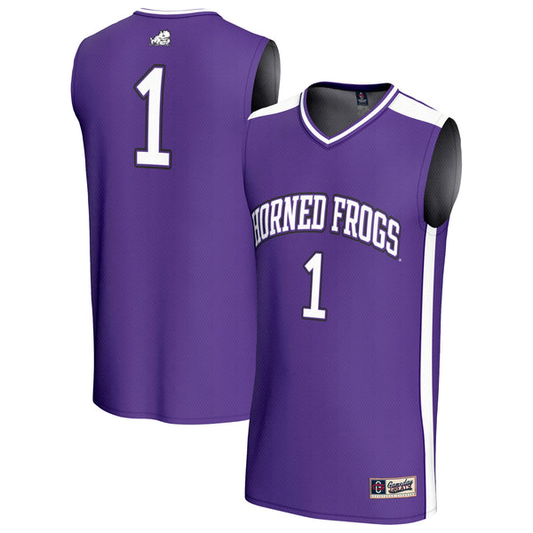 #1 TCU Horned Frogs Lightweight Collegiate Basketball Fashion Jersey - Purple