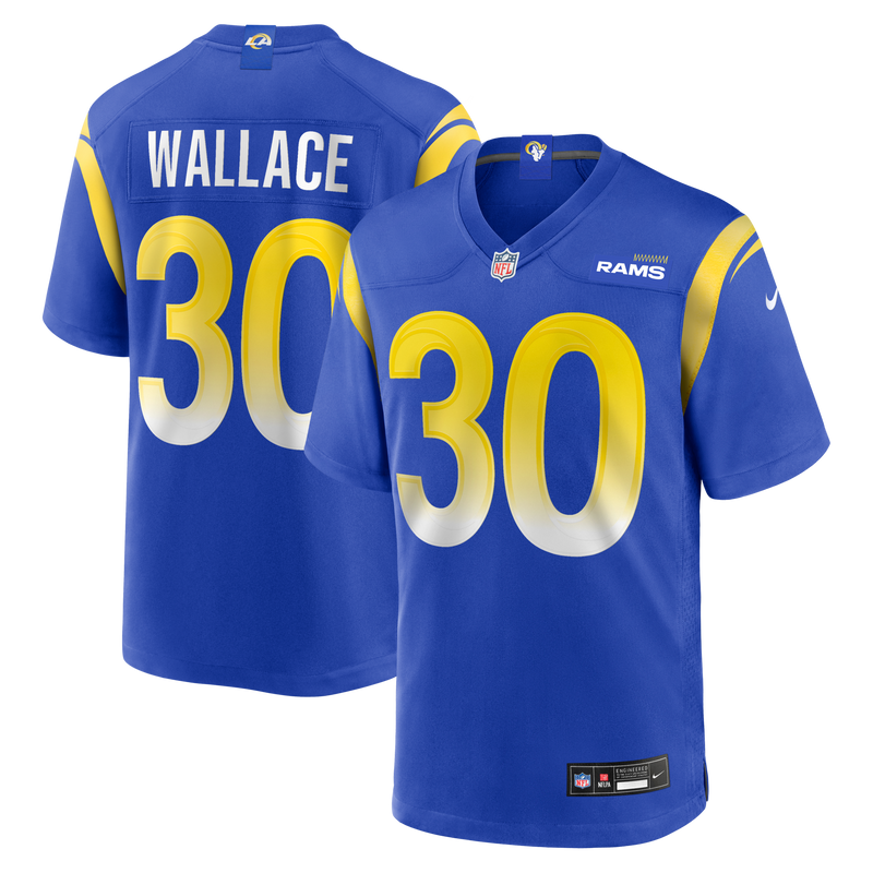 Josh Wallace Los Angeles Rams Football Jersey, Royal Game Sportswear Jersey Shirt, Lightweight Breathable Athletic Jersey, Casual Gift for Men