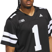 Nebraska Huskers Football Jersey, Black Alternate Sportswear Jersey Shirt, Lightweight Breathable Athletic Jersey, Casual Gift for Men
