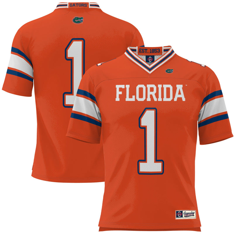Florida Gators Football Jersey, Orange Sportswear Jersey Shirt, Lightweight Breathable Athletic Jersey, Casual Gift for Men, Style 200425279