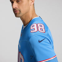 Jeffery Simmons Tennessee Titans Football Jersey, Blue Sportswear Jersey Shirt, Lightweight Breathable Athletic Jersey, Casual Gift for Men