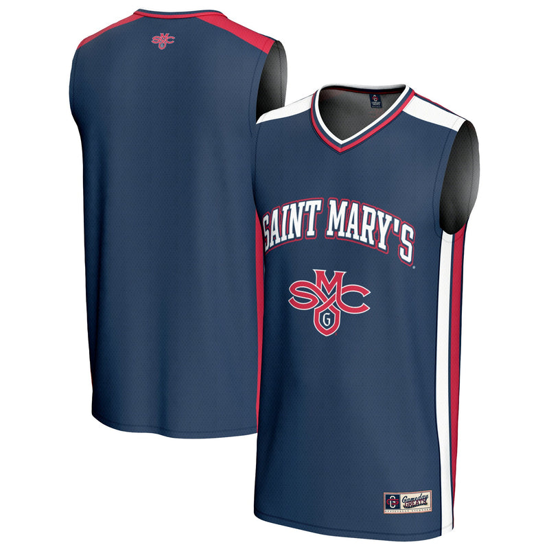 Saint Mary's Gaels Basketball Jersey, Navy Sportswear Jersey Shirt, Sleeveless Athletic Tank Jersey, Casual Gift for Men