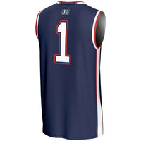 Jackson State Tigers Basketball Jersey, Navy Sportswear Jersey Shirt, Sleeveless Athletic Tank Jersey, Casual Gift for Men, Style 200951918