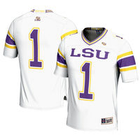 LSU Tigers Football Jersey, White Sportswear Jersey Shirt, Lightweight Breathable Athletic Jersey, Casual Gift for Men, Style 200683263