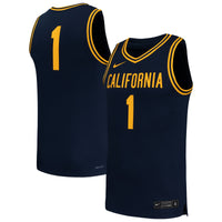 Cal Bears Basketball Jersey, Navy Replica Sportswear Jersey Shirt, Sleeveless Athletic Tank Jersey, Casual Gift for Men, Style 202319064