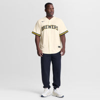 Dustin May Milwaukee Brewers Baseball Jersey, Cream Replica Sportswear Jersey Shirt, Lightweight Breathable Athletic Jersey, Casual Gift for Men