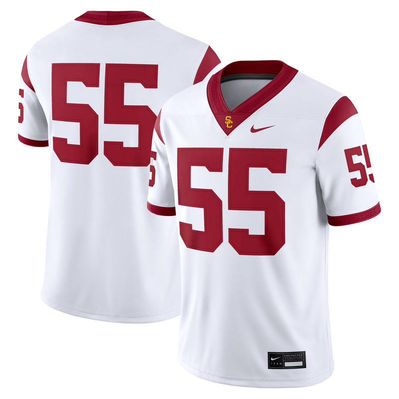 USC Trojans Football Jersey, White Game Limited Away Sportswear Jersey Shirt, Lightweight Breathable Athletic Jersey, Casual Gift for Men