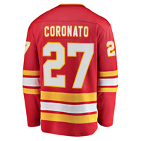 Matt Coronato Calgary Flames Hockey Jersey, Red Breakaway Home Sportswear Jersey Shirt, Long Sleeve Hockey Sweater Jersey, Casual Gift for Men