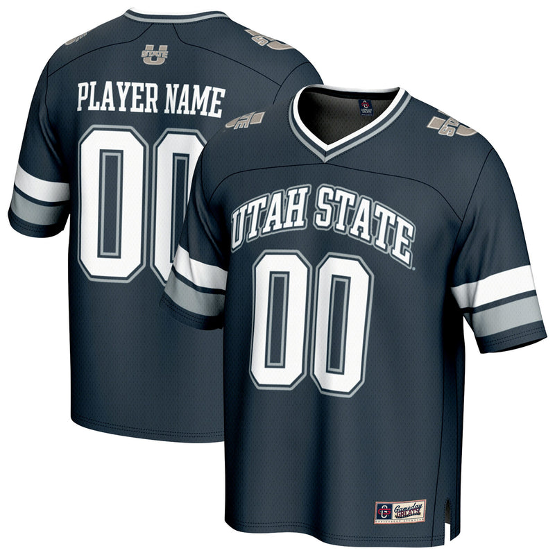 Utah State Aggies Football Jersey, Navy Sportswear Jersey Shirt, Lightweight Breathable Athletic Jersey, Casual Gift for Men, Style 202073226