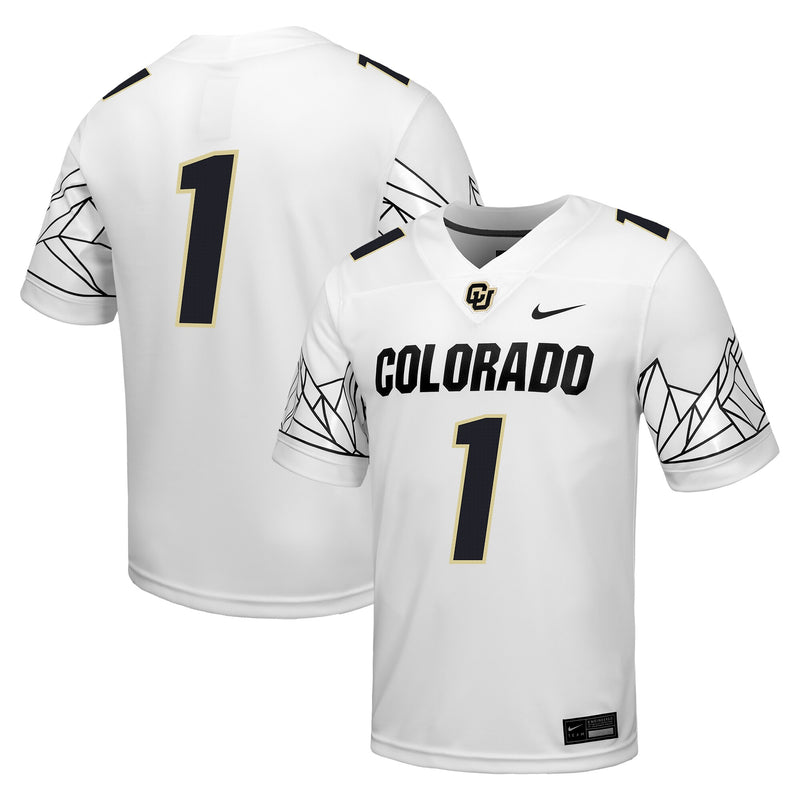 Colorado Buffaloes Football Jersey, White Sportswear Jersey Shirt, Lightweight Breathable Athletic Jersey, Casual Gift for Men, Style 201905488