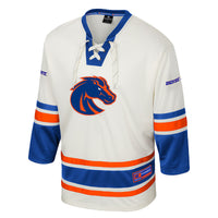 Boise State Broncos Hockey Jersey, Cream Fashion Sportswear Jersey Shirt, Long Sleeve Hockey Sweater Jersey, Casual Gift for Men