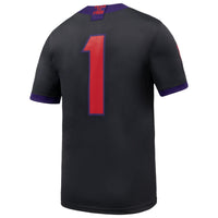 TCU Horned Frogs Football Jersey, Anthracite Game Alternate Sportswear Jersey Shirt, Lightweight Breathable Athletic Jersey, Casual Gift for Men